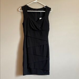 White House Black Market Layered Black Mini Dress